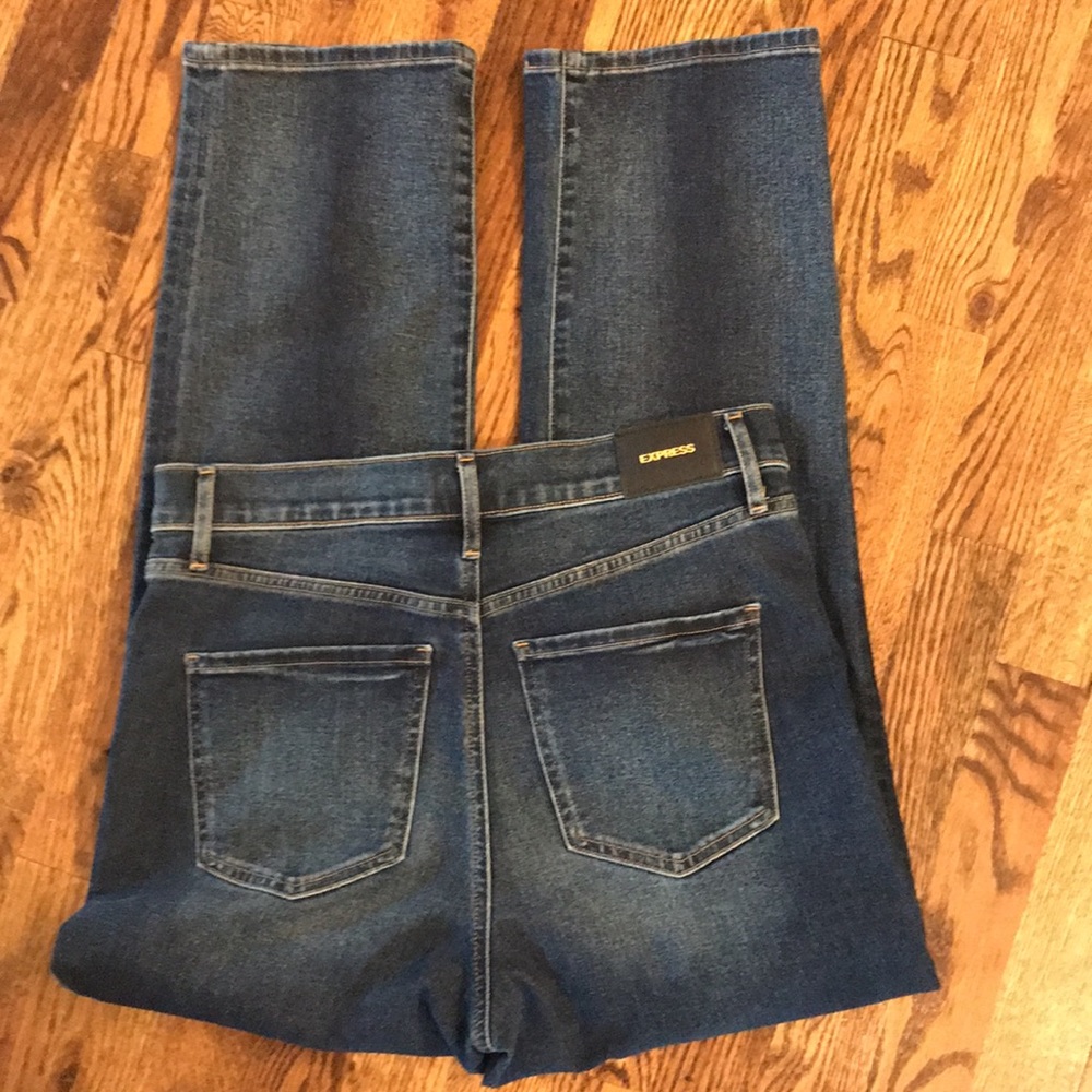 EXPRESS Straight Ankle High Rise Jeans - Picture 3 of 13